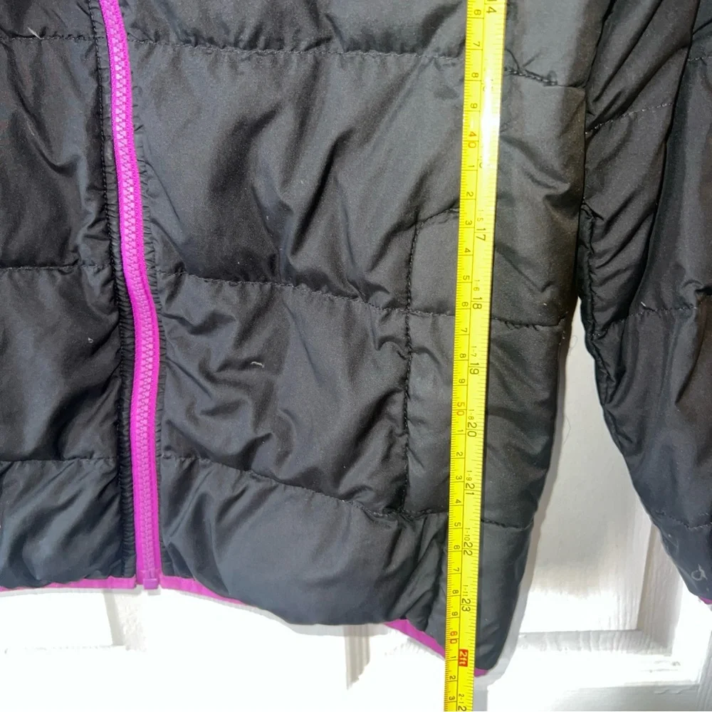 The North Face Primaloft Stow Puffer Jacket Girl  XL TG Full Zip Black & Purpple - Picture 9 of 11